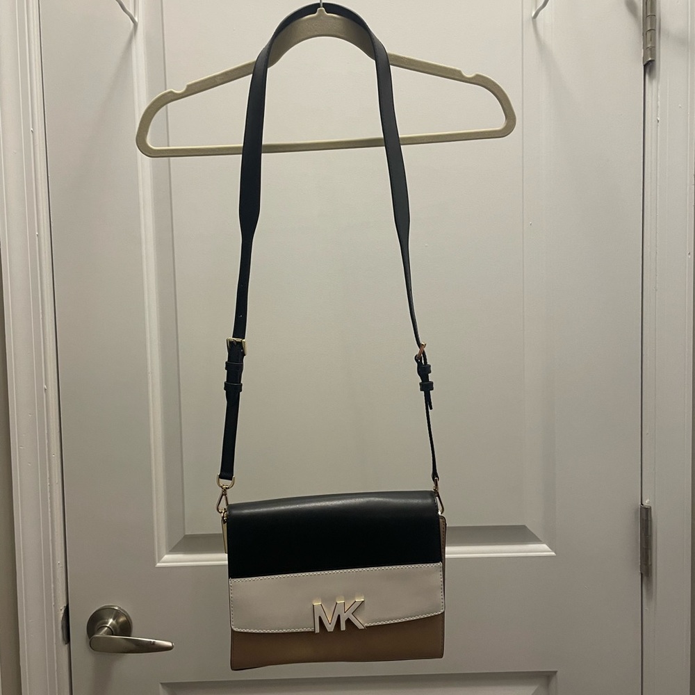 Michael Kors Black, Brown, & White Crossbody Purse